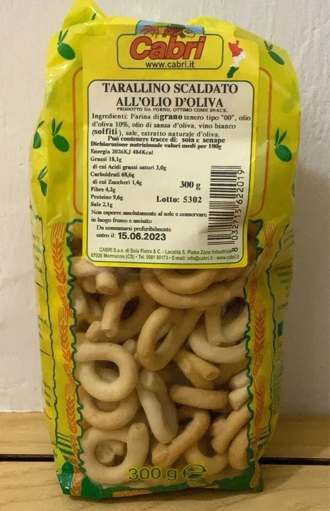 Tarallino scaldato all’olio d’oliva
