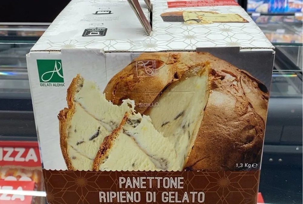 Panettone ripieno di gelato