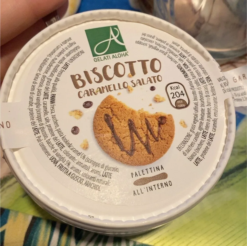 Gelato al biscotto caramello salato