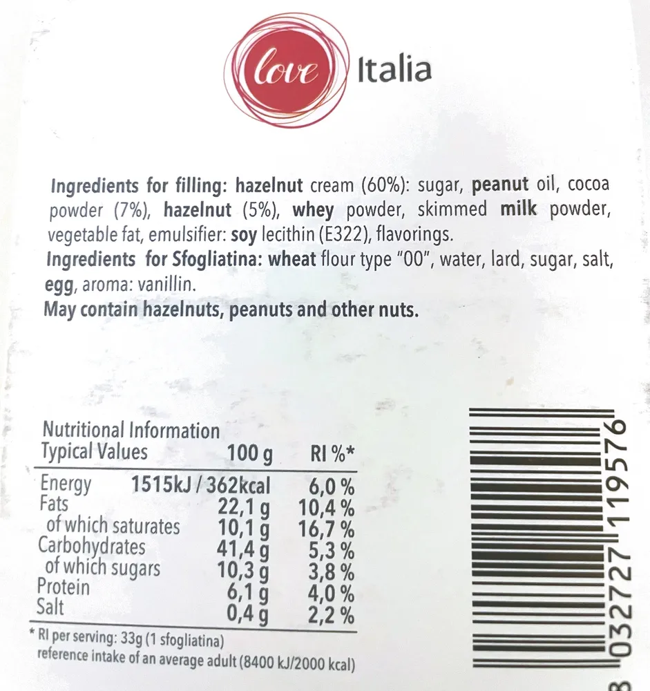 Sfogliatine Gianduja