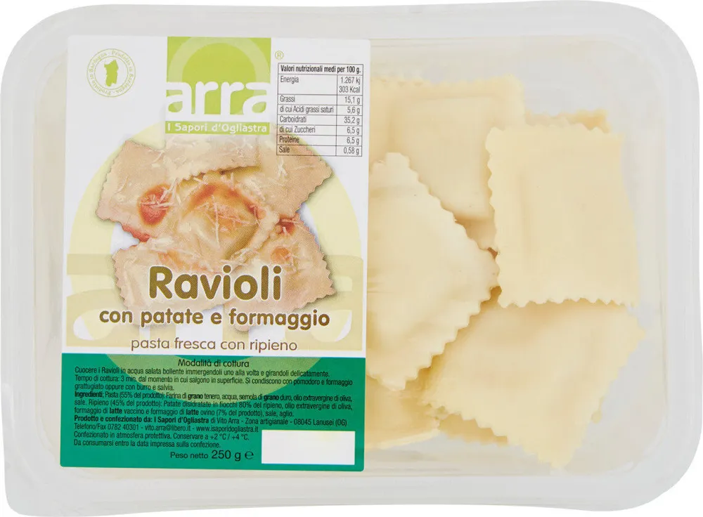 Ravioli con patate e formaggio