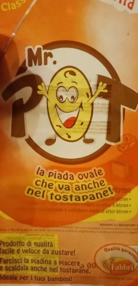 Mr POT la piada ovale che anche nel tostapane