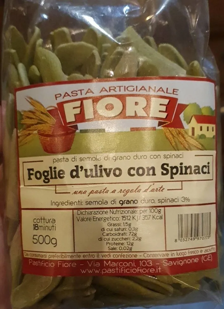 Foglie d'ulivo con spinaci