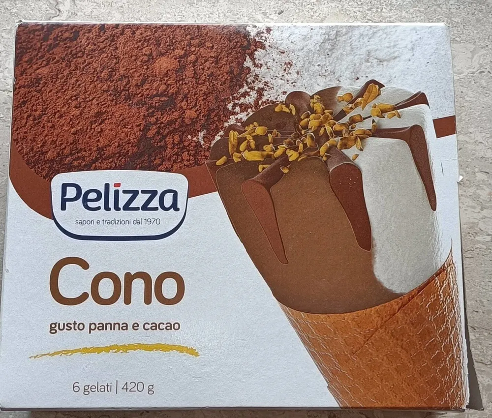 Cono gusto panna e cacao