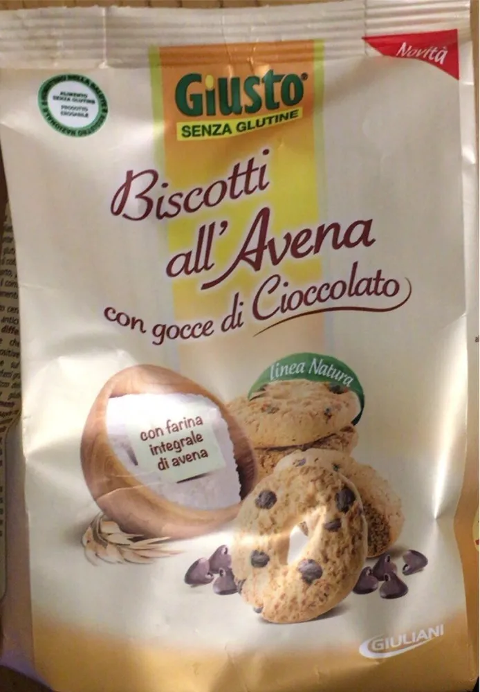 Biscotti all’avena con gocce di cioccolato
