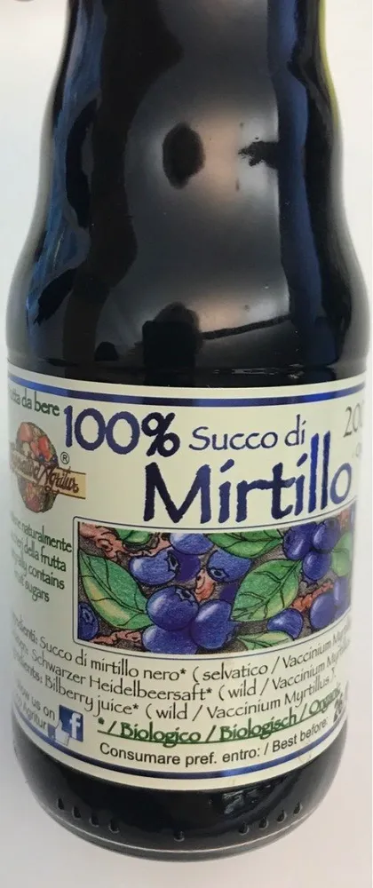 100% succo di mirtillo