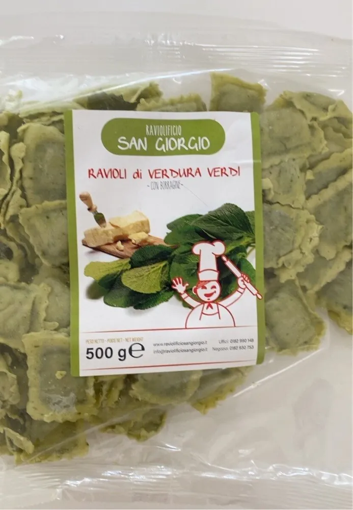 Ravioli di verdura verdi