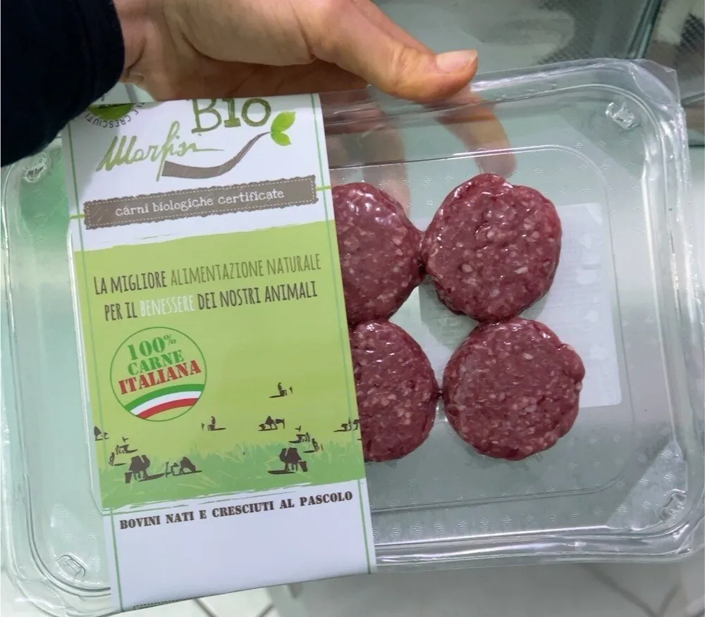 Hamburger bovino adulto bio