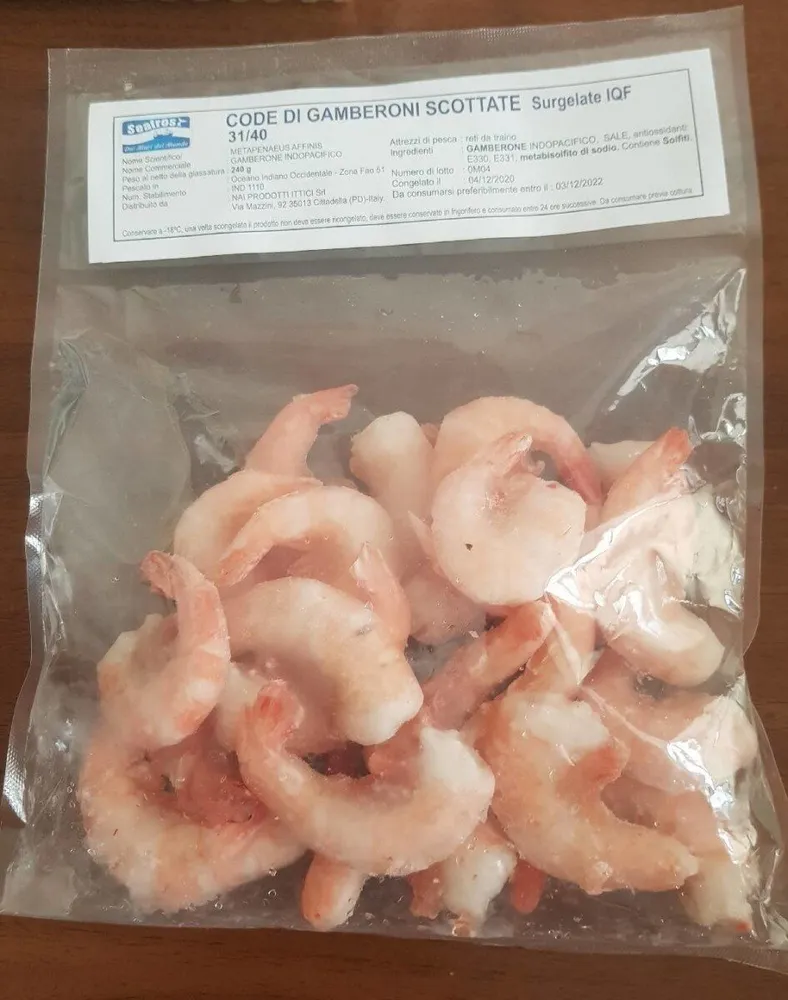 Code di gamberoni scottate