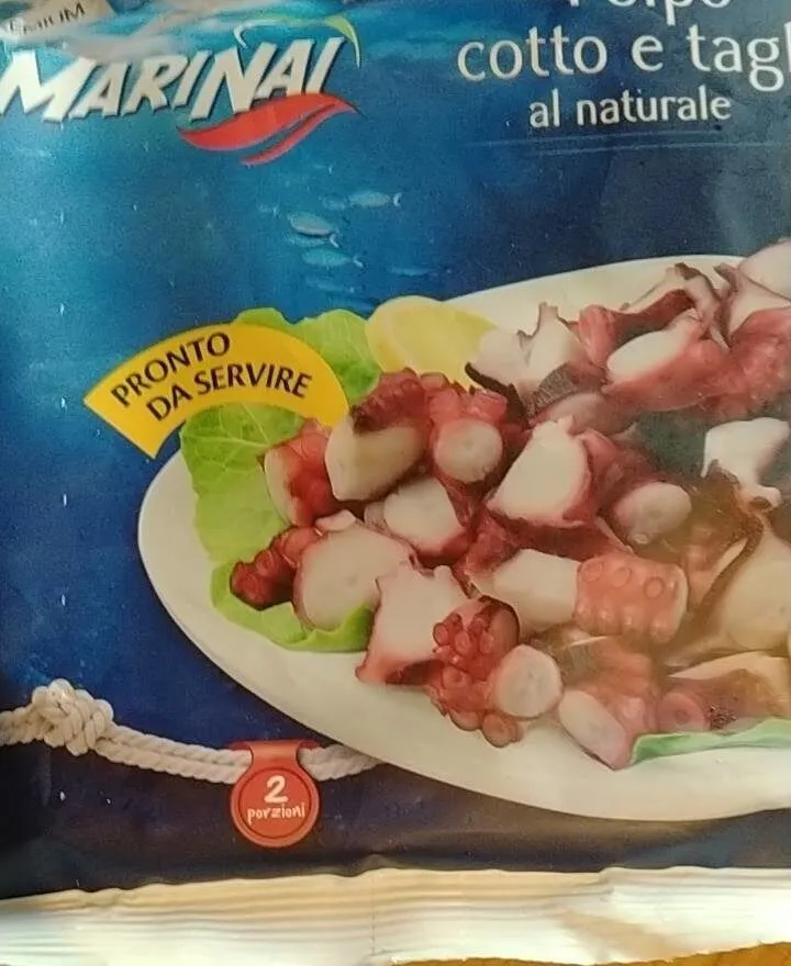 Polpo cotto e tagliato