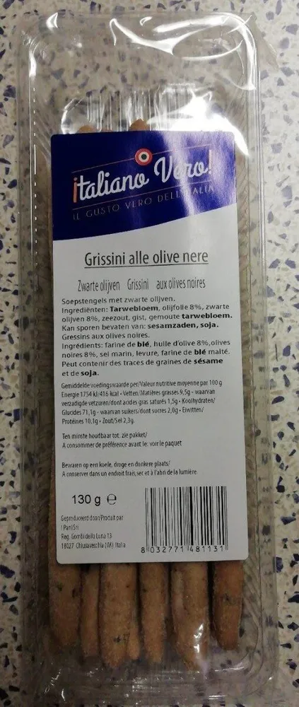 Grissini alle olive nere