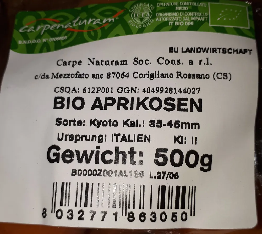 BIO Aprikosen