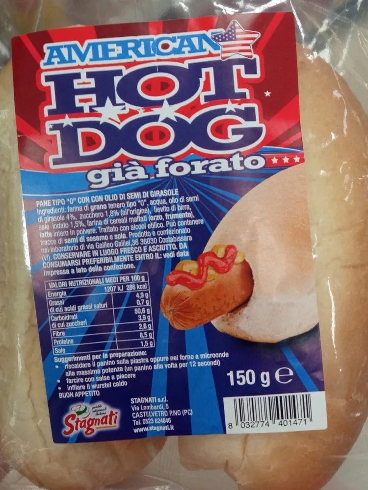 American hot dog già forato