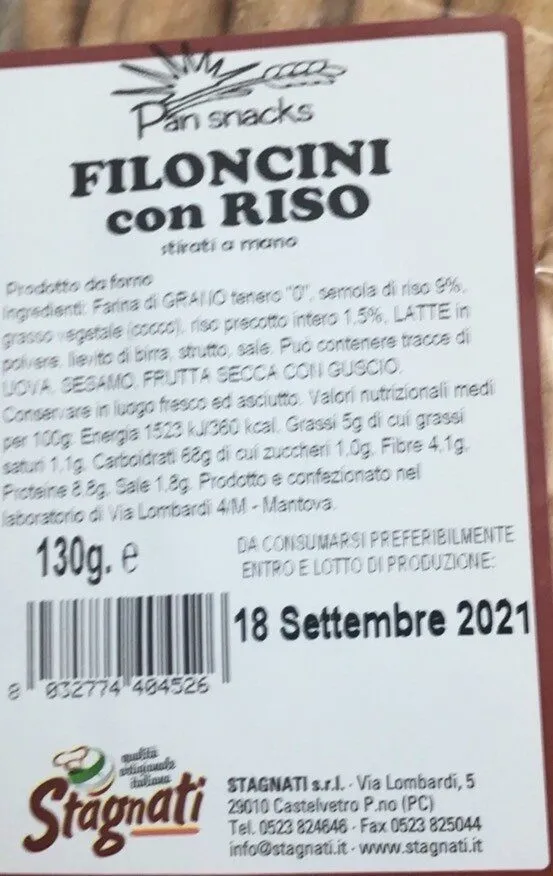 Filoncino con riso