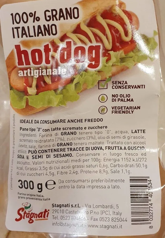Pane hot dog artigianale
