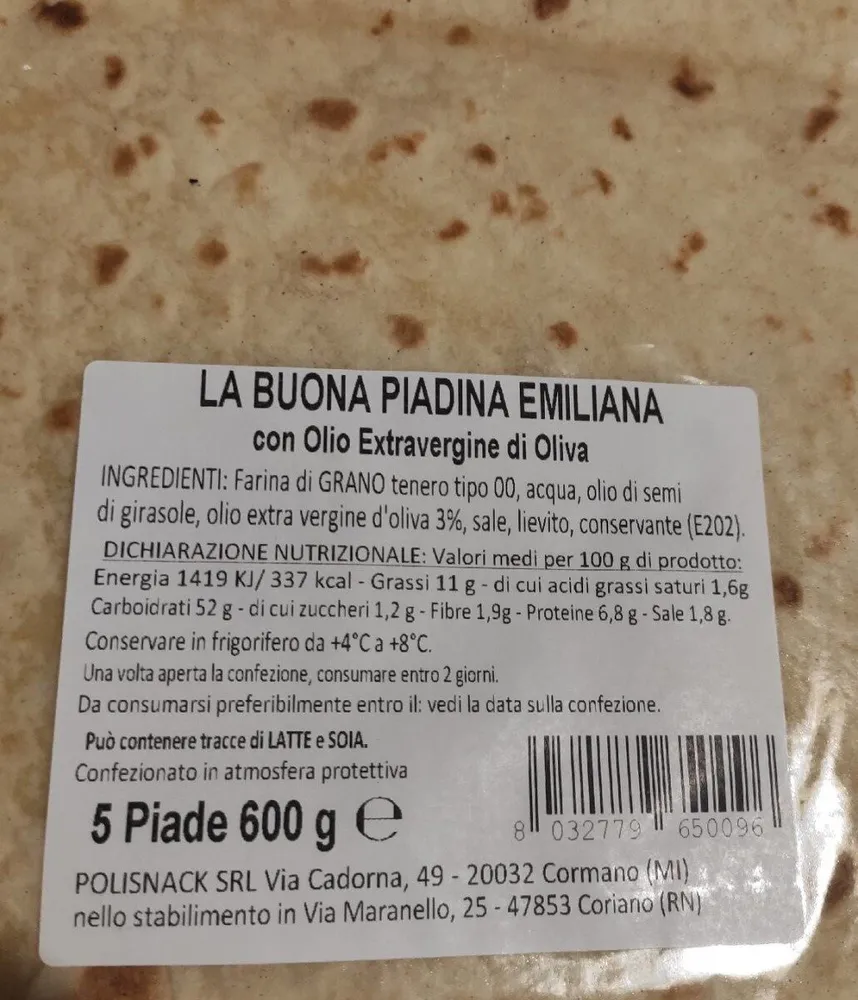 La buona Piadina Emiliana