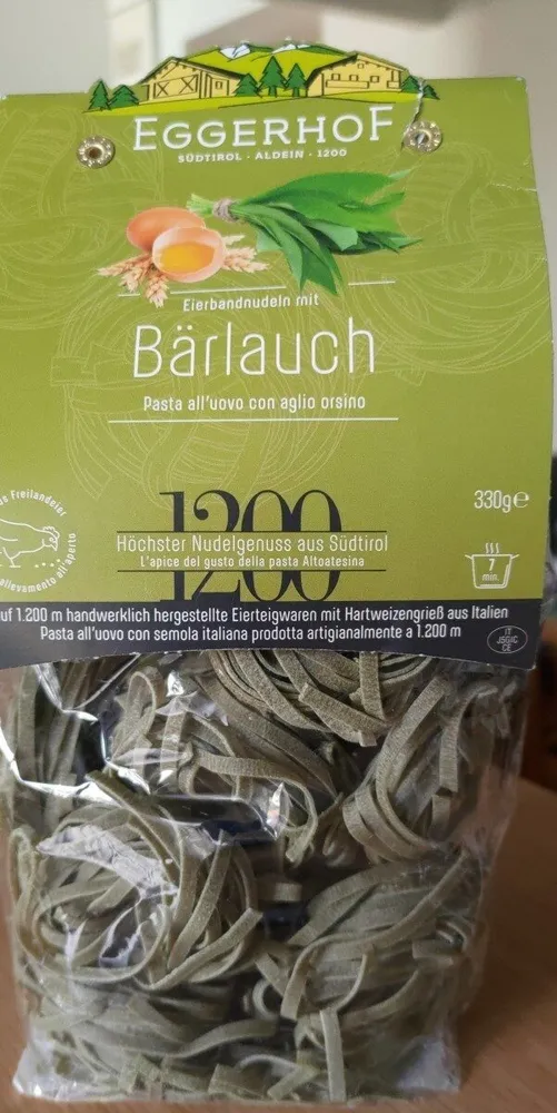 Eierbandnudeln mit Bärlauch