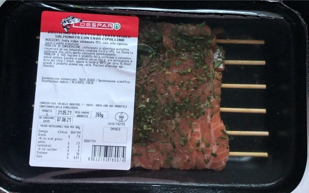 Rosticino di filetto di trota iridea salmonata
