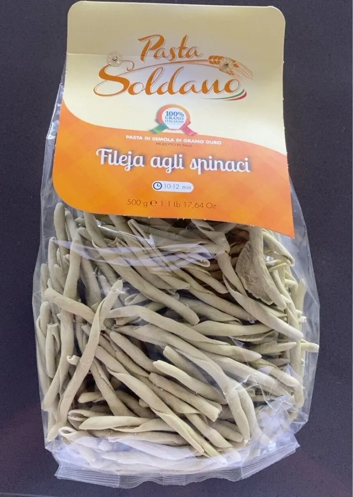 Fileja agli spinaci