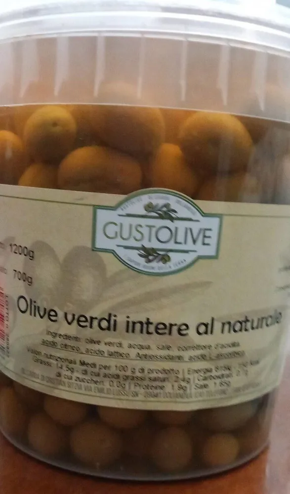 Olive verdi intere al naturale