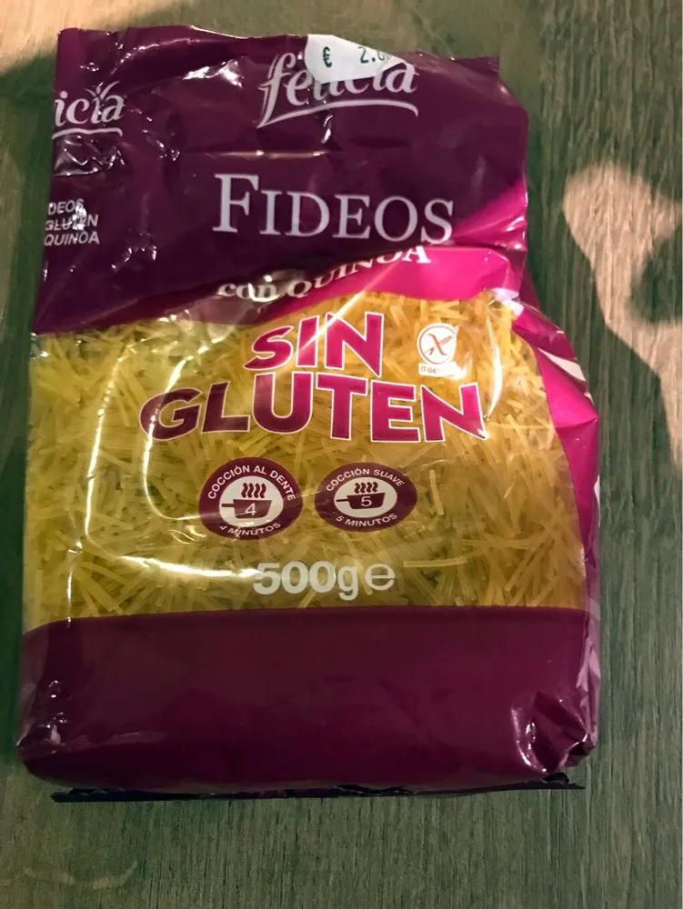 Fideos con quinoa sin gluten