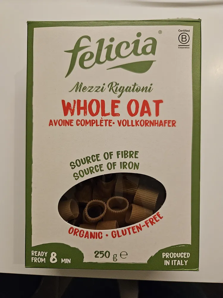 Whole  oat gluten free pasta