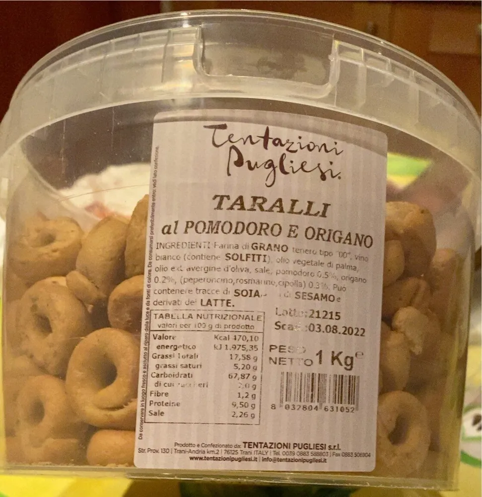 Taralli pugliesi al pomodoro e origano