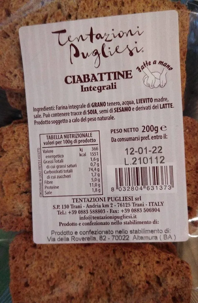 Ciabattine integrali