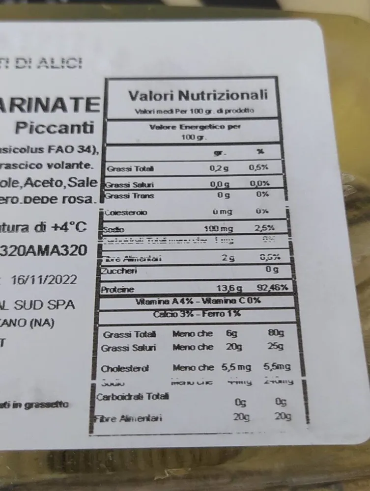 Alici marinate piccante