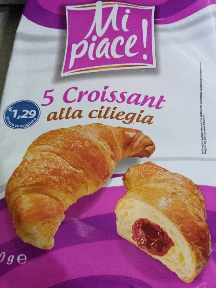 5 croissant alla ciliegia