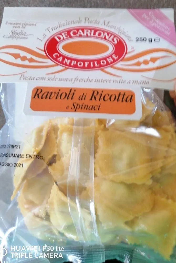 Ravioli di ricotta e spinaci