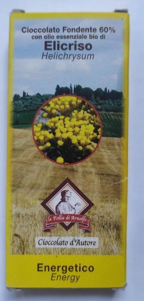 Cioccolato fondente 60% con olio essenziale bio di Elicriso