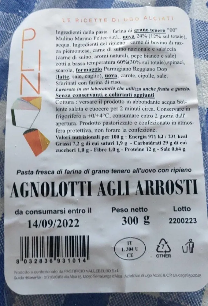 Agnolotti agli arrosti