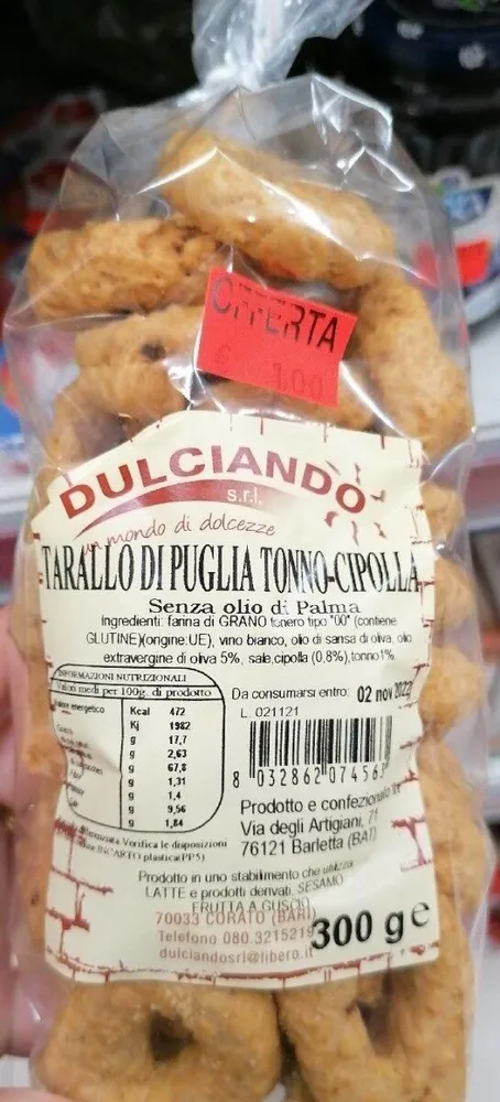 Taralli tonno e cipolla