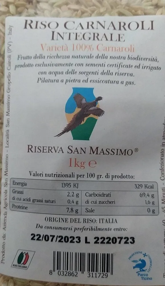 Riso Carnaroli integrale