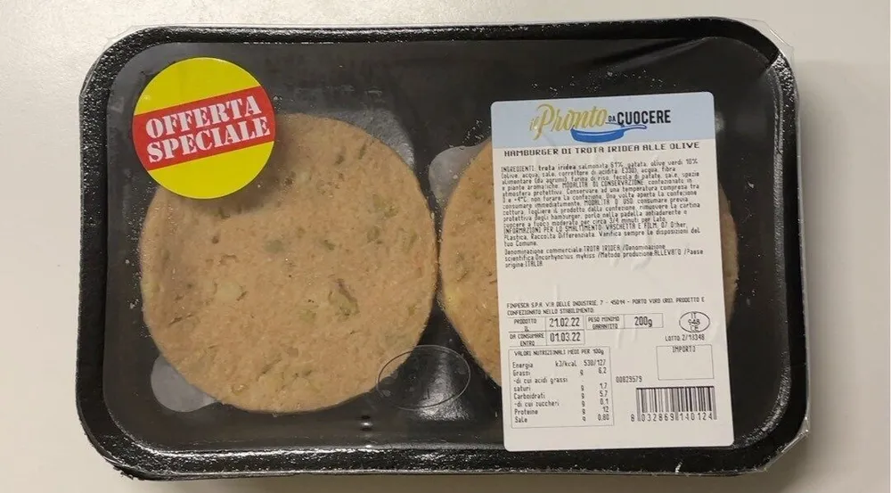 Hamburger di trota iridea alle olive