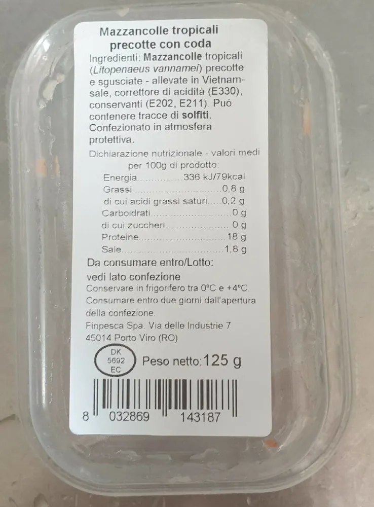 Mazzancolle precotte