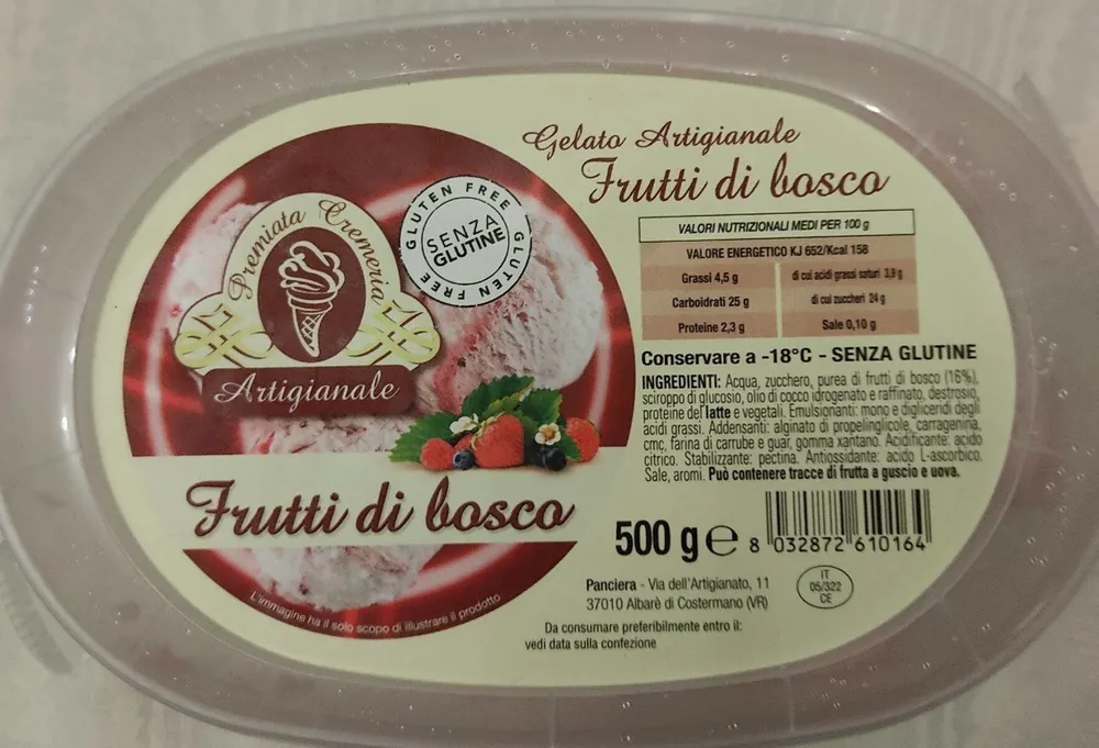 Gelato frutti di bosco - panciera