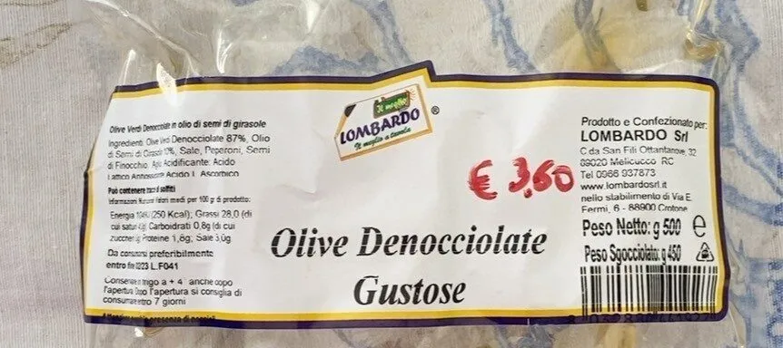 Olive denocciolate gustose