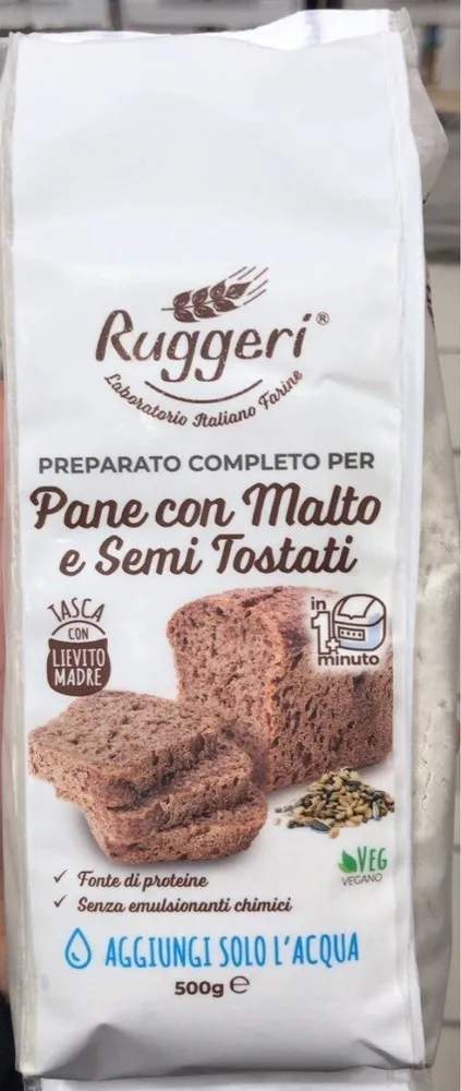 Pane con malto e semi tostati