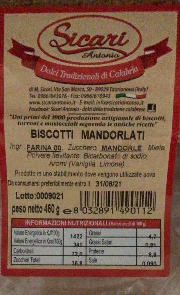 Biscotti Mandorlati