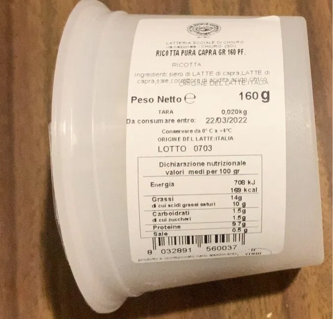Ricotta pura capra