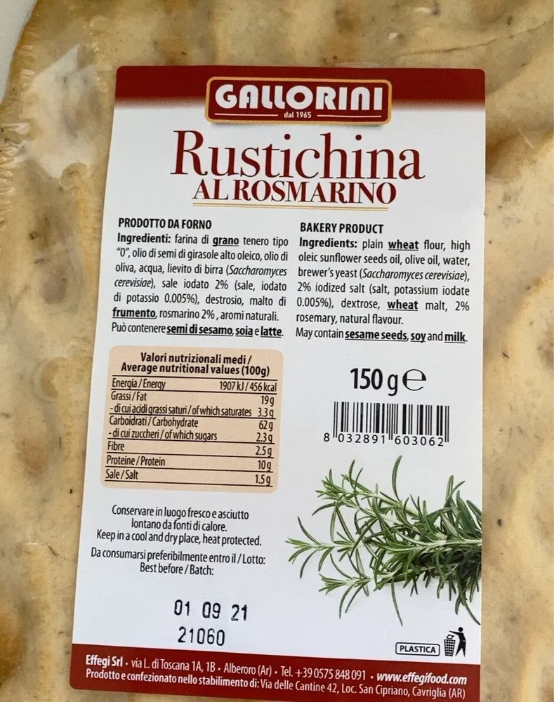 Rustichina al rosmarino