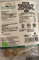 Fette biscottate integrali con uvetta