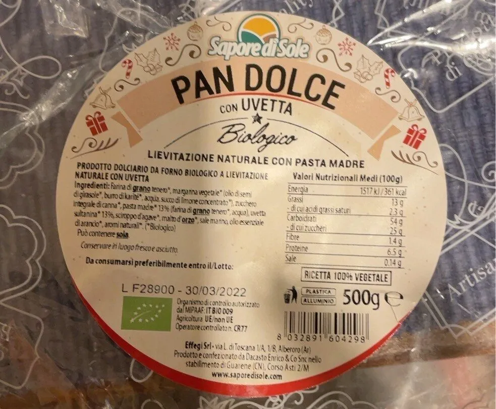 Pan Dolce con Uvetta