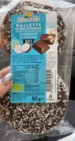 Gallette di riso integrale con cioccolato fondente e cocco