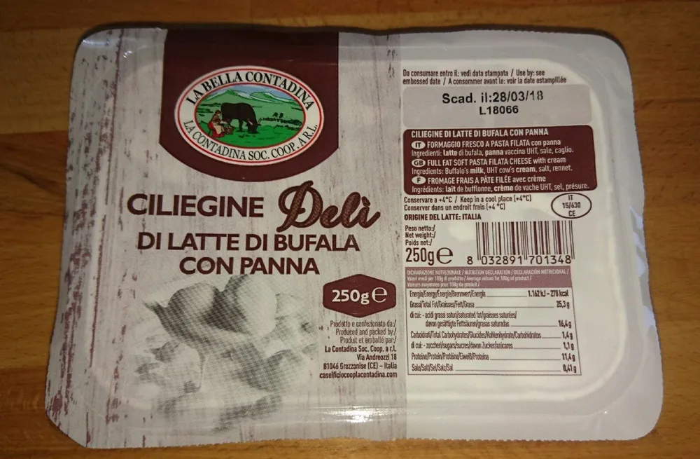 Ciliegine Deli di latte di bufala con panna