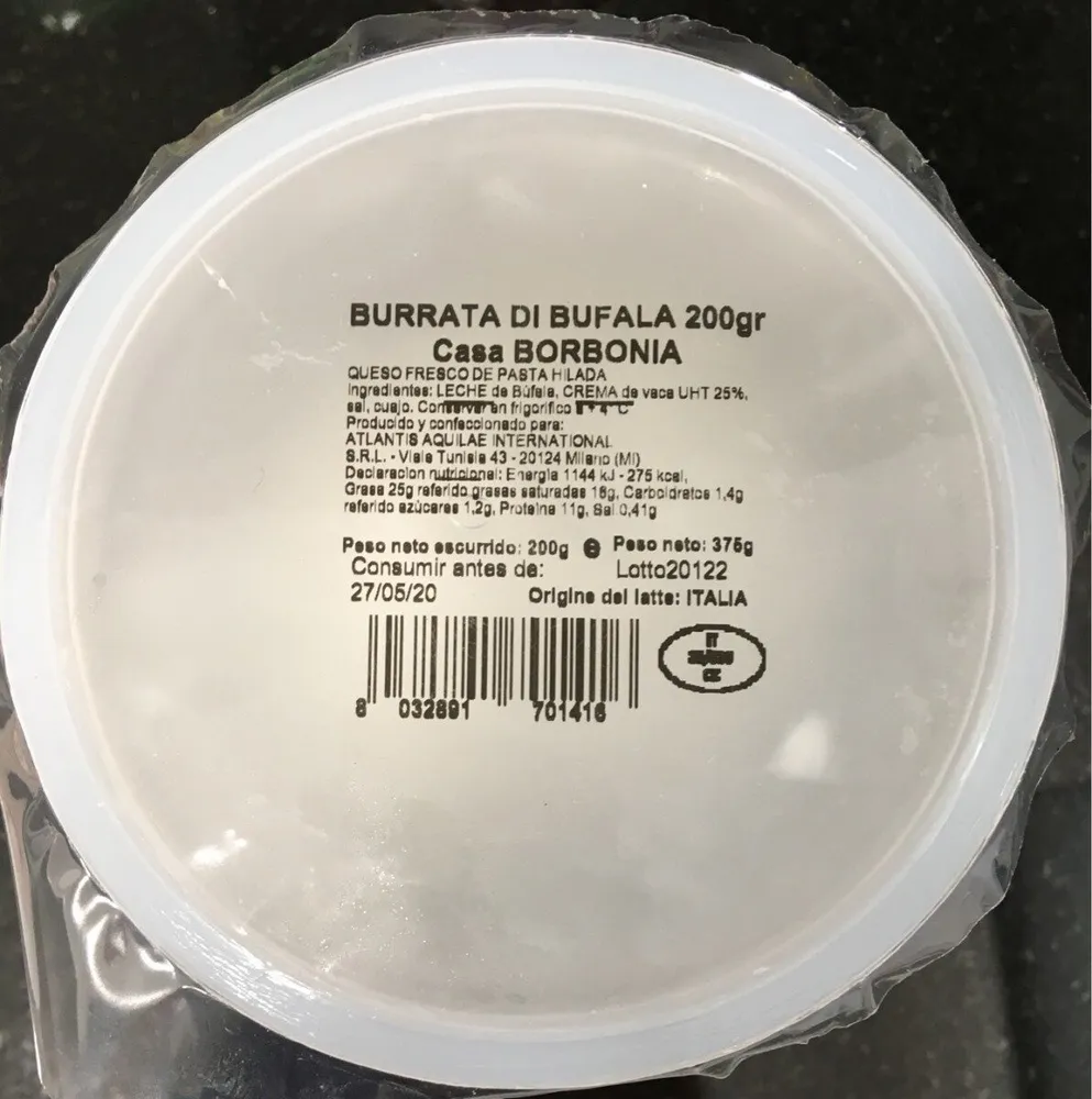 Burrata di bufala
