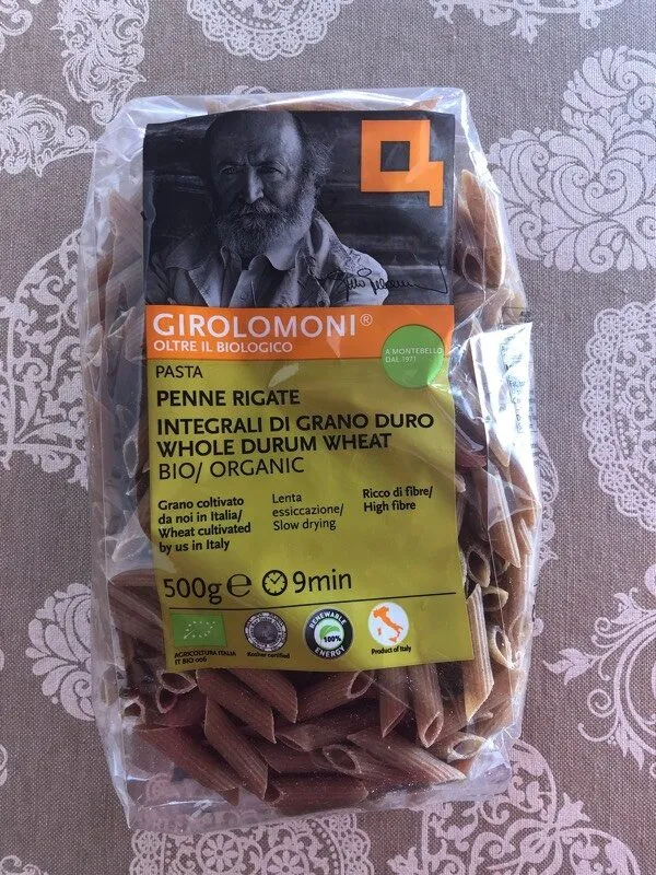 Organic whole wheat penne rigate