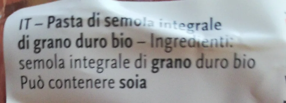 Filini integrali di grano duro